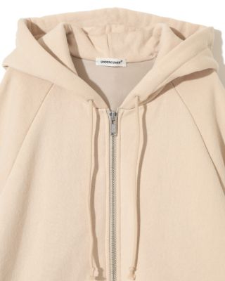 コットン裏起毛ジップアップパーカー
